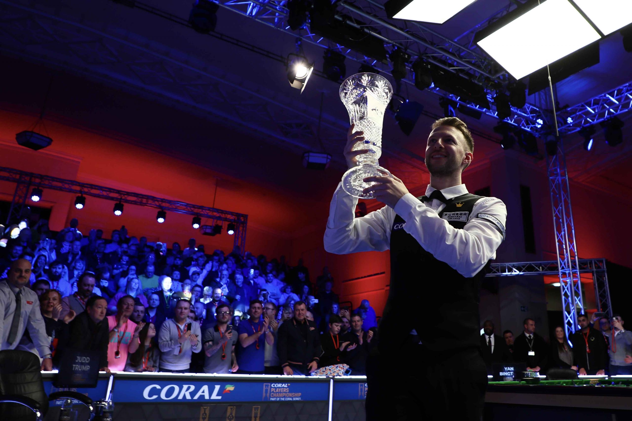 Marshall Arena Milton Keynes. Coral Players. Judd Trump snookerist photo Gallery.